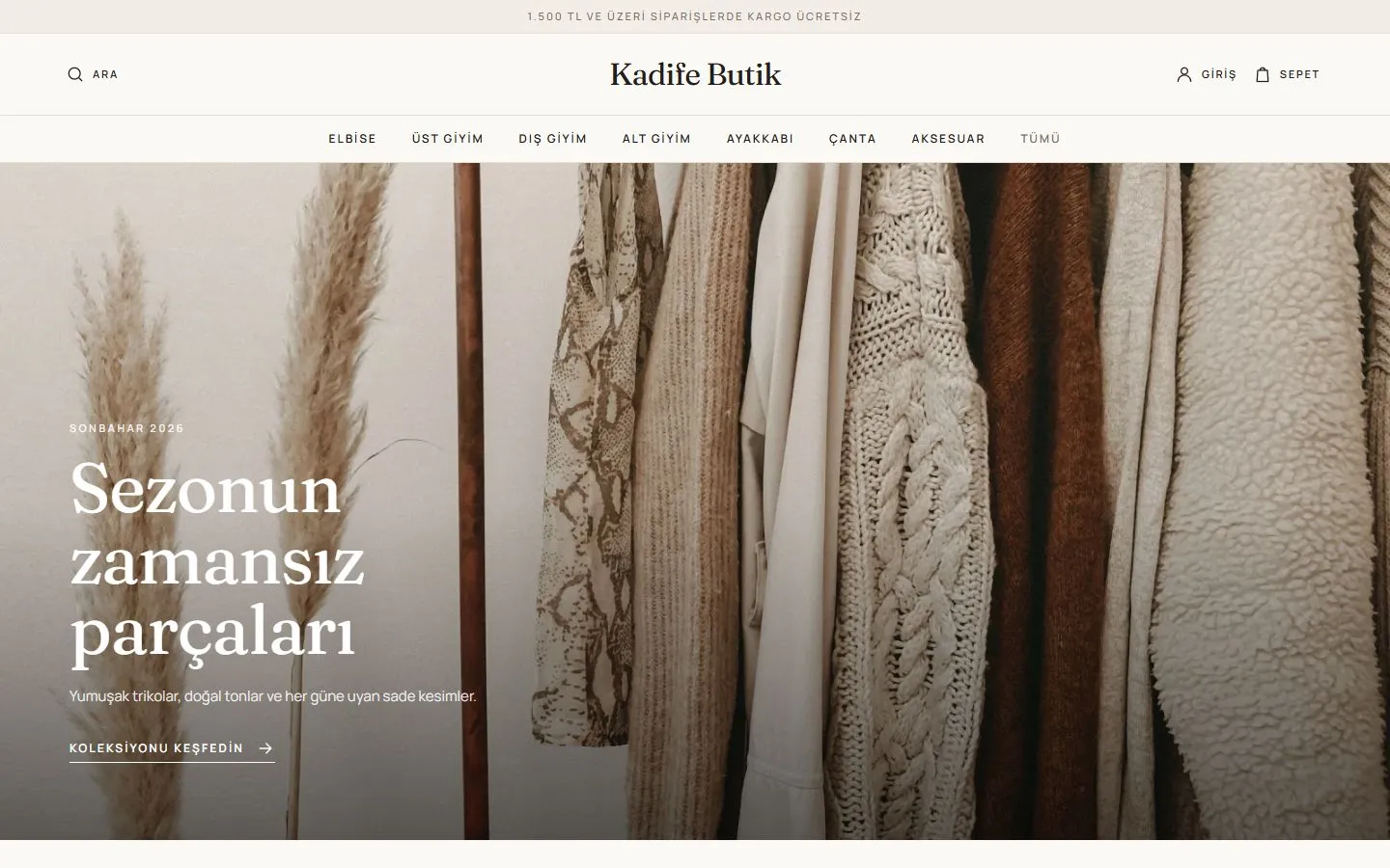 Kadife Butik vitrini